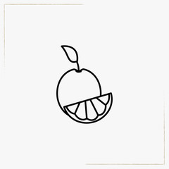 lemon line icon