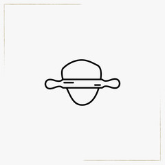 roll out dough line icon
