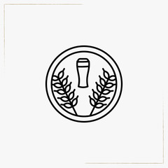 spike beer line icon