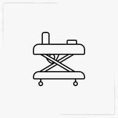 baby walker line icon