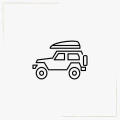 Fototapeta na wymiar camper car line icon