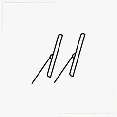 car wipers line icon