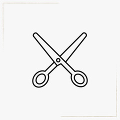 scissor line icon