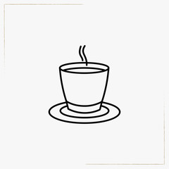 cup of tea line icon