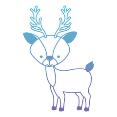 beautiful reindeer woodland character vector illustration design