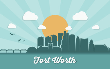 Fort Worth skyline, Texas 