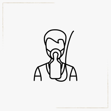 Airplane Oxygen Mask Line Icon