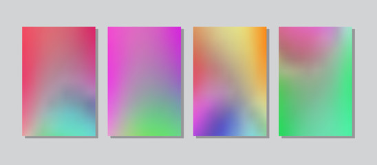 Screen gradient set with modern abstract backgrounds.