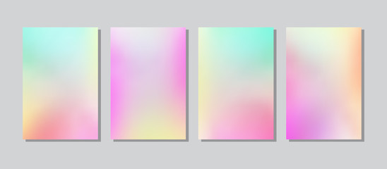 Screen gradient set with modern abstract backgrounds.