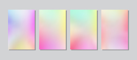 Screen gradient set with modern abstract backgrounds.