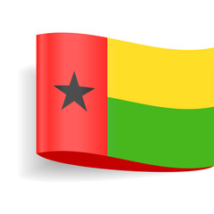 Guinea-Bissau Flag Vector Label Tag Icon