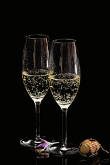 champagne glas Sekt romantik liebe