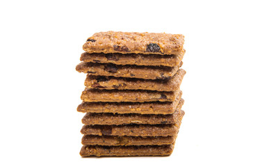 cookies with raisins isolated