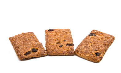 cookies with raisins isolated