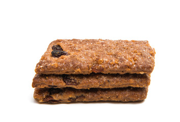 cookies with raisins isolated