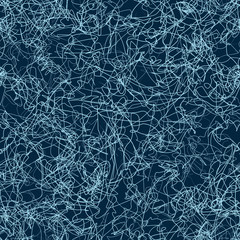Abstract tangle lines seamless pattern