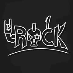 Vintage Rock Label. Rock It.