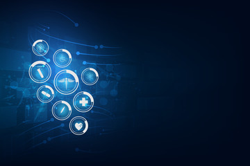 health care icon pattern medical innovation concept background design