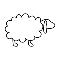 Fluffy sheep drawing