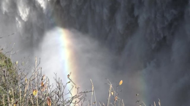 Iceland. Dettifoss waterfall on a sunny day