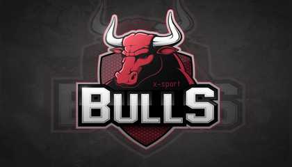 Modern professional bull logo for a sport team