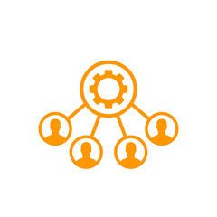 outsourcing or cooperation icon