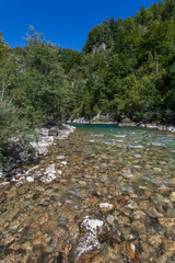 The canyon of the river Tara, under the bridge Djurdjevic.  Montenegro. 