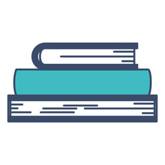 pile text books closed isolated icon vector illustration design