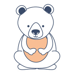 cute bear teddy character vector illustration design