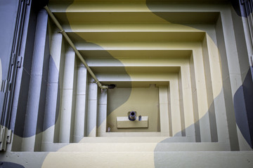 Cannon shotgun in  the concrete fortification from the Second War War