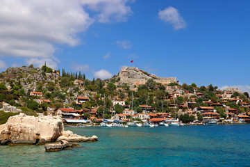 Kalekoy and Kekova in Antalya, Turkey.