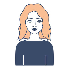 beautiful woman avatar character vector illustration design