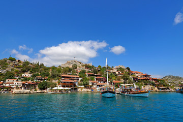 Naklejka premium Kalekoy and Kekova in Antalya, Turkey.