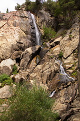 Waterfall in Kings Canyon NP in California in the USA
