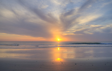 Sunrise at Cape Canaveral National Seashore in Florida.