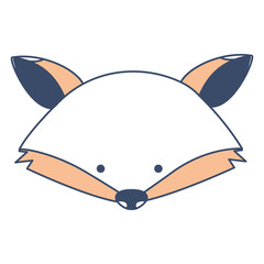 cute fox woodland character vector illustration design