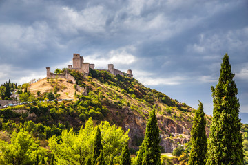 Fototapeta na wymiar Fortress Rocca Maggiore - Assisi, Umbria, Italy