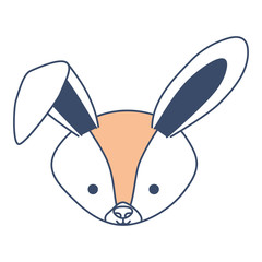 cute rabbit woodland character vector illustration design