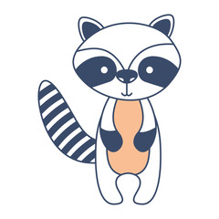 cute skunk woodland character vector illustration design