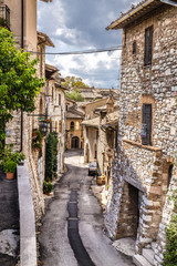 Narrow Street Of Assisi - Umbria Region, Italy