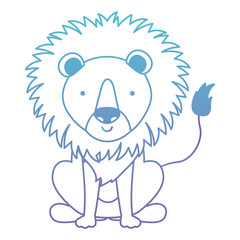 cute lion character icon vector illustration design