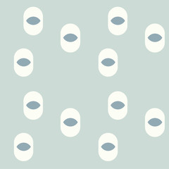 Eye irregular seamless pattern. For print, fashion design, wrapping wallpaper