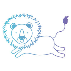 cute lion character icon vector illustration design