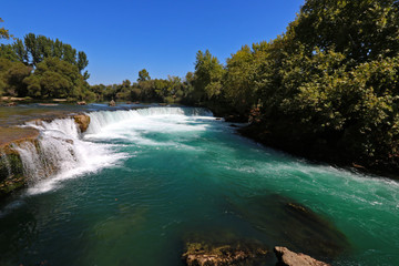 Fototapeta premium Amazing view of Manavgat Waterfall in Antalya, Turkey.