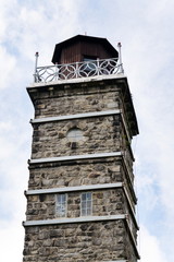 Pajndl lookout tower at top of Tisovsky Mount in Krusne Hory, Bohemia, Czech Republic