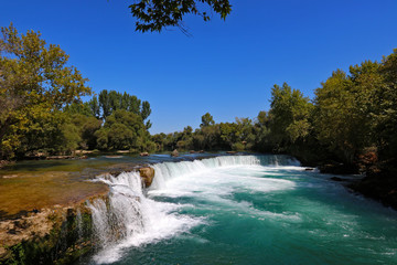 Obraz premium Amazing view of Manavgat Waterfall in Antalya, Turkey.