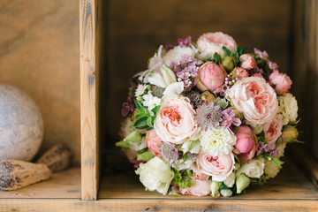Nahaufnahme - Brautstrauß Rustikal Blumenstrauß