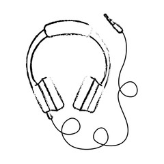 earphones sound isolated icon vector illustration design