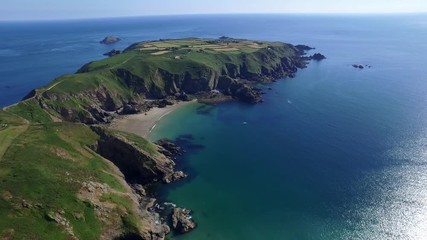 Fly above Sark the crown jewel of the Channel Islands, United Kingdom ( aerial footage )