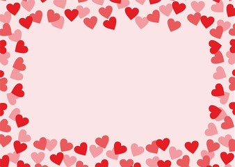 Love background with red and pink hearts for Valentine's Day, Birthdays or Weddings and various Celebrations